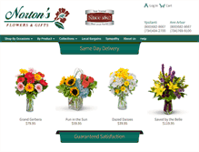 Tablet Screenshot of nortonsflowers.com